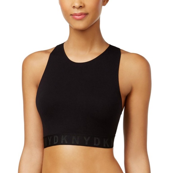 🆕 NWOT DKNY Litewear Seamless Ribbed Crop Top Bralette - Picture 3 of 4